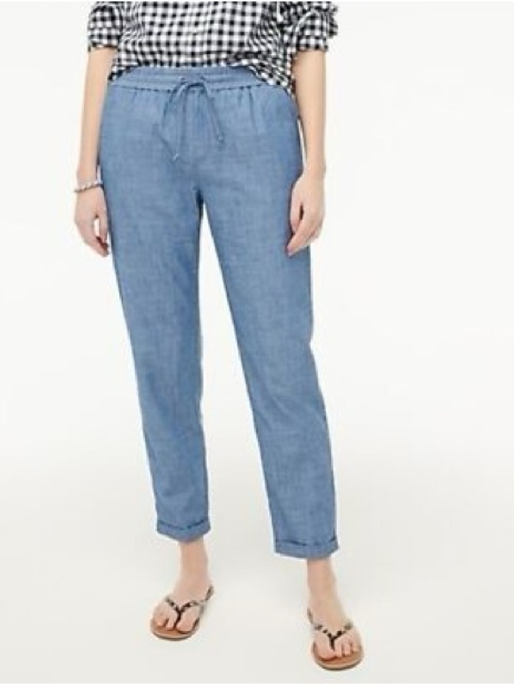 J.Crew Light Chambray Drawstring Joggers